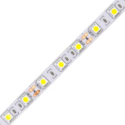 Светодиодная лента Volpe 14,4W/m 60LED/m 5050SMD теплый белый 5M ULS-Q221 5050-60LED/m-10mm-IP20-DC12V-14,4W/m-5M-3000K UL-00004353