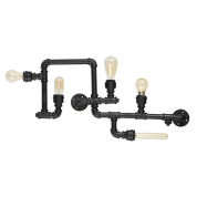 Потолочная люстра Ideal Lux Plumber PL5 Nero 136707