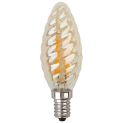 Лампа светодиодная филаментная ЭРА E14 5W 2700K золотая F-LED BTW-5W-827-E14 gold Б0027941