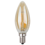 Лампа светодиодная филаментная ЭРА E14 5W 2700K золотая F-LED B35-5W-827-E14 gold Б0027939