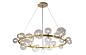 Подвесная люстра Crystal Lux Agata SP24 V2 Gold/Transparente