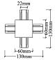 Коннектор X-образный Crystal Lux CLT 0.2211 04 WH