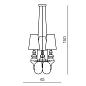 Подвесная люстра Azzardo Baroco 3 pendant AZ2163