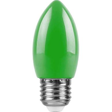 Лампа светодиодная Feron E27 1W зеленая LB-376 25926