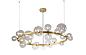 Подвесная люстра Crystal Lux Agata SP24 V2 Gold/Transparente