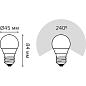 Лампа светодиодная Gauss E27 9.5W 6500K матовая 105102310