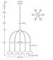 Подвесная люстра Crystal Lux Truena SP-PL6+1 Nickel