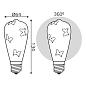 Лампа светодиодная Gauss E27 4W RGB разноцветная 147802404