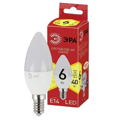 Лампа светодиодная ЭРА E14 6W 2700K матовая LED B35-6W-827-E14 R Б0052383