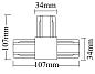 Коннектор T-образный Crystal Lux CLT 0.211 08 BL