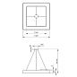 Подвесной светодиодный cветильник Geometria ЭРА Quadro SPO-162-W-40K-070 70Вт 4000К белый Б0050584