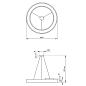 Подвесной светодиодный cветильник Geometria ЭРА Ring SPO-134-B-40K-056 56Вт 4000К черный Б0050565