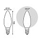 Лампа светодиодная филаментная Gauss E14 9W 3000К матовая 103201109