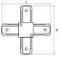 Коннектор X-образный Lightstar Barra 502149