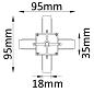 Соединитель X-образный однофазный Crystal Lux CLT 0.211 04 WH