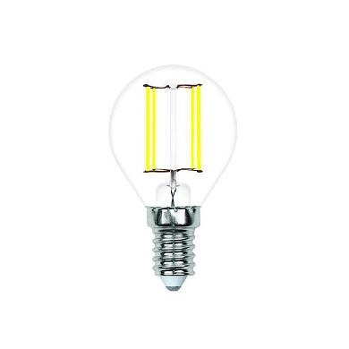 Лампа светодиодная филаментная Volpe E14 4W 3000K прозрачная LED-G45-4W/3000K/E14/CL/SLF UL-00008312