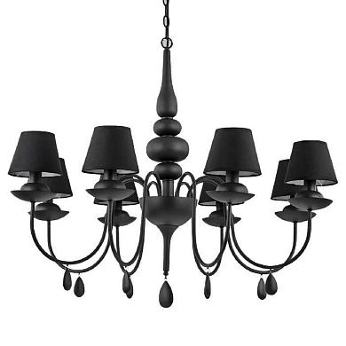 Подвесная люстра Ideal Lux Blanche SP8 Nero 111896