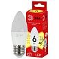 Лампа светодиодная ЭРА E27 6W 2700K матовая ECO LED B35-6W-827-E27 Б0020620