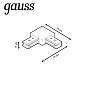 Коннектор L-образный Gauss TR107