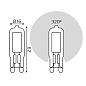 Лампа светодиодная Gauss G9 4.5W 4100K прозрачная 107809204