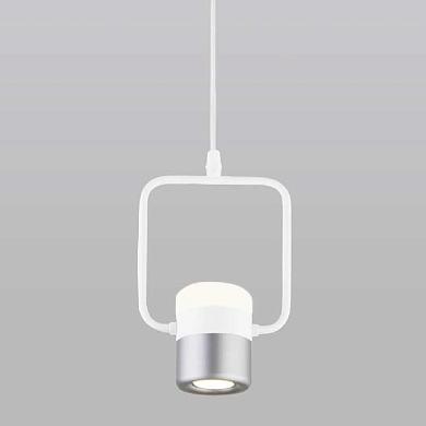 Подвесной светодиодный светильник Eurosvet Oskar 50165/1 LED белый/серебро