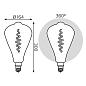 Лампа светодиодная филаментная Gauss E27 8,5W 1800K серая 157802005