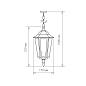 Уличный подвесной светильник Elektrostandard 1004H черное золото 4690389085703