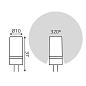 Лампа светодиодная Gauss G4 4W 3000К прозрачная 107307104